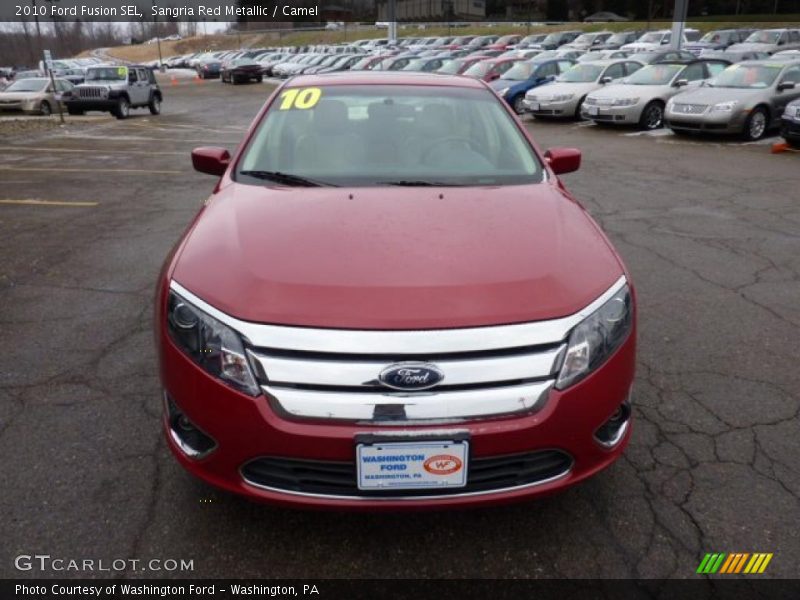 Sangria Red Metallic / Camel 2010 Ford Fusion SEL