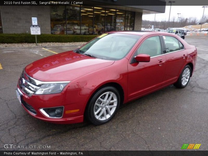 Sangria Red Metallic / Camel 2010 Ford Fusion SEL