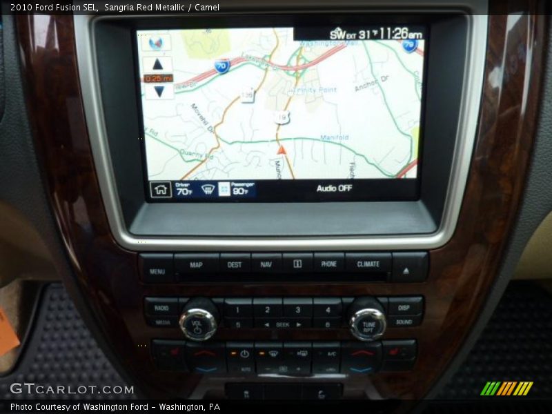 Sangria Red Metallic / Camel 2010 Ford Fusion SEL