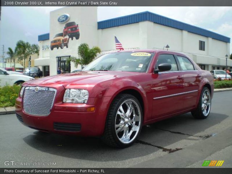 Inferno Red Crystal Pearl / Dark Slate Gray 2008 Chrysler 300 LX