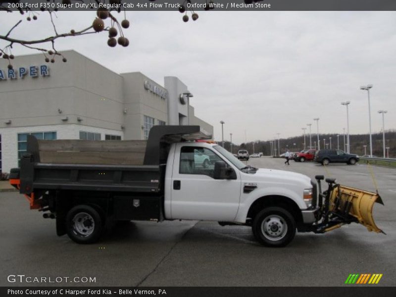 Oxford White / Medium Stone 2008 Ford F350 Super Duty XL Regular Cab 4x4 Plow Truck