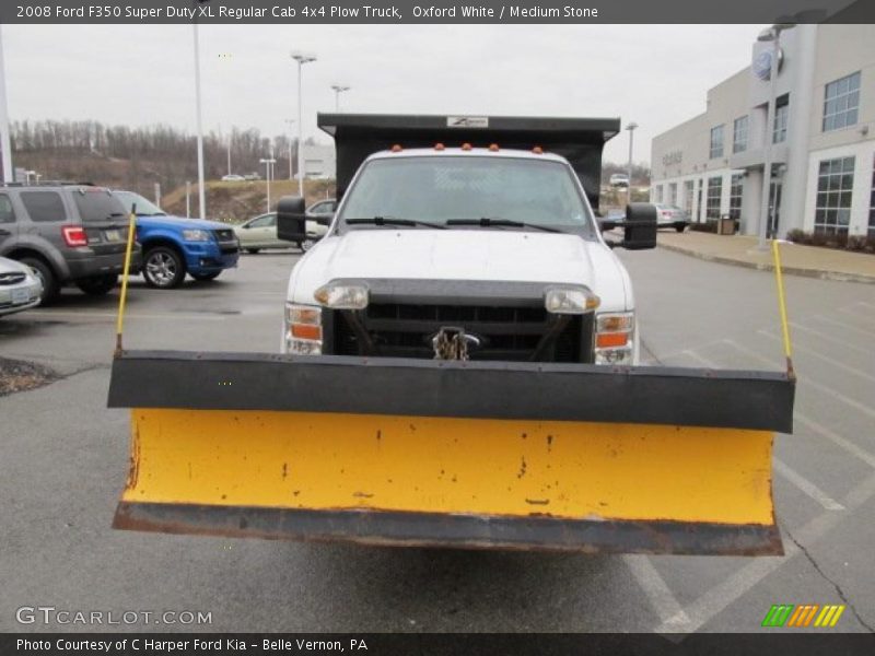 Oxford White / Medium Stone 2008 Ford F350 Super Duty XL Regular Cab 4x4 Plow Truck