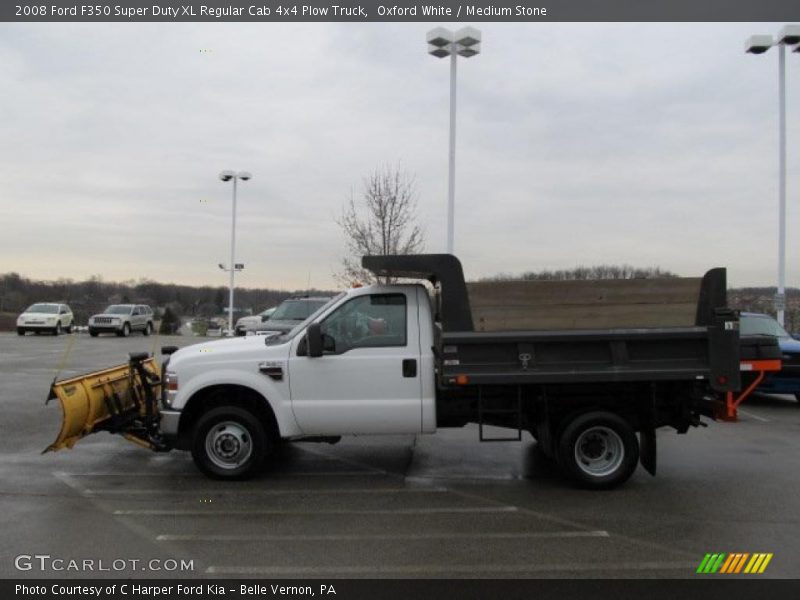 Oxford White / Medium Stone 2008 Ford F350 Super Duty XL Regular Cab 4x4 Plow Truck