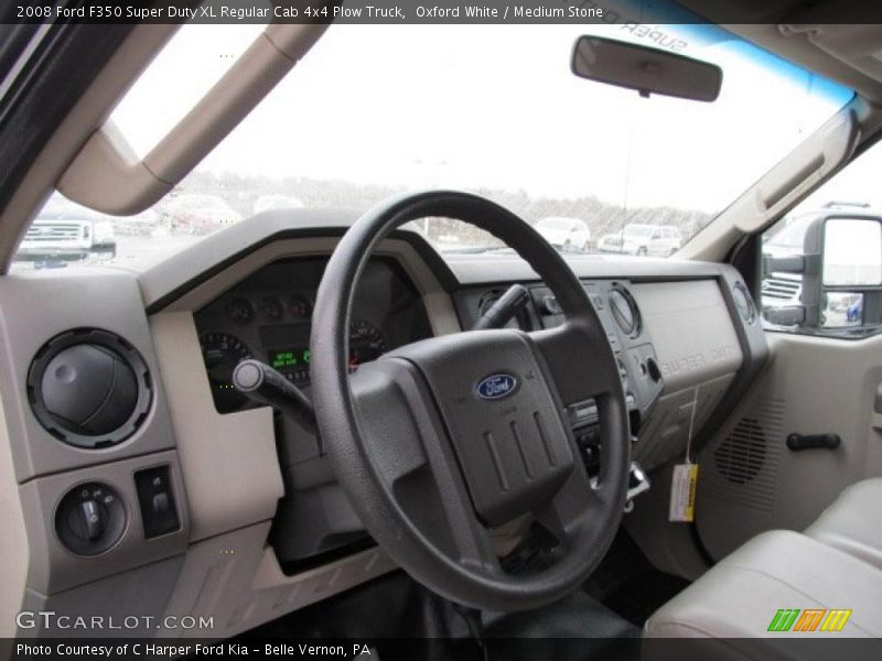 Oxford White / Medium Stone 2008 Ford F350 Super Duty XL Regular Cab 4x4 Plow Truck