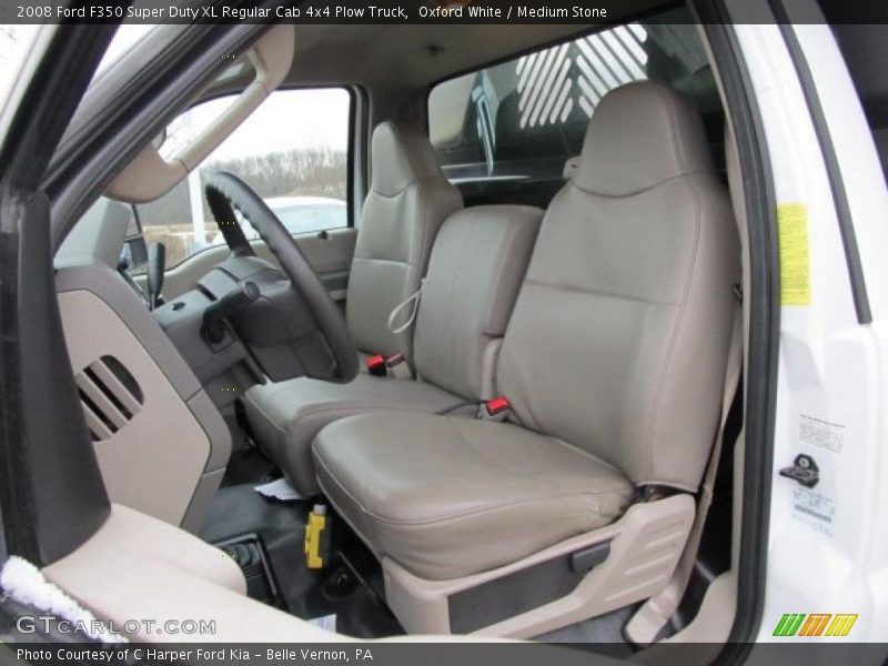 Oxford White / Medium Stone 2008 Ford F350 Super Duty XL Regular Cab 4x4 Plow Truck