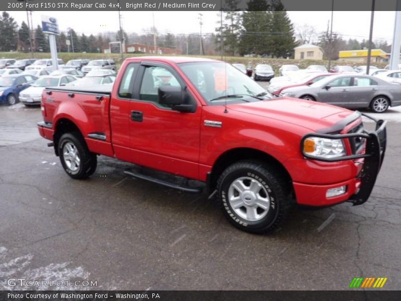 Bright Red / Medium Flint Grey 2005 Ford F150 STX Regular Cab 4x4