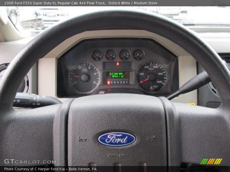Oxford White / Medium Stone 2008 Ford F350 Super Duty XL Regular Cab 4x4 Plow Truck