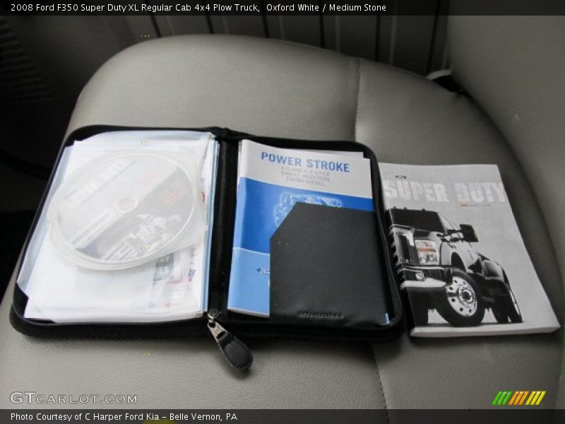 Oxford White / Medium Stone 2008 Ford F350 Super Duty XL Regular Cab 4x4 Plow Truck