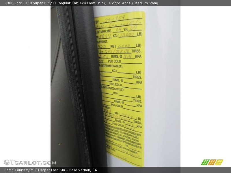 Oxford White / Medium Stone 2008 Ford F350 Super Duty XL Regular Cab 4x4 Plow Truck