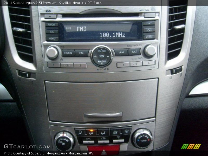 Controls of 2011 Legacy 2.5i Premium