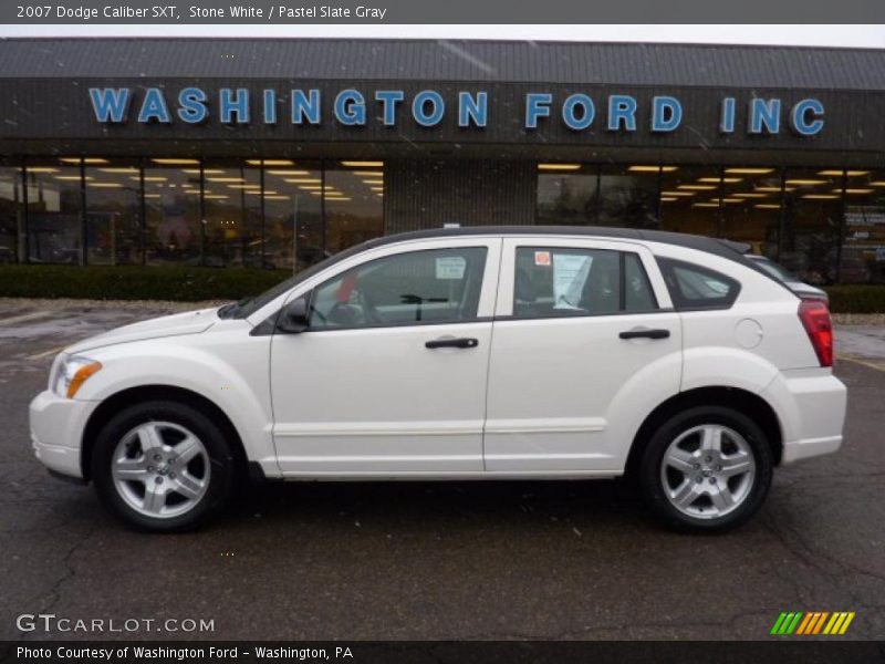 Stone White / Pastel Slate Gray 2007 Dodge Caliber SXT