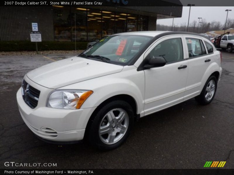 Stone White / Pastel Slate Gray 2007 Dodge Caliber SXT