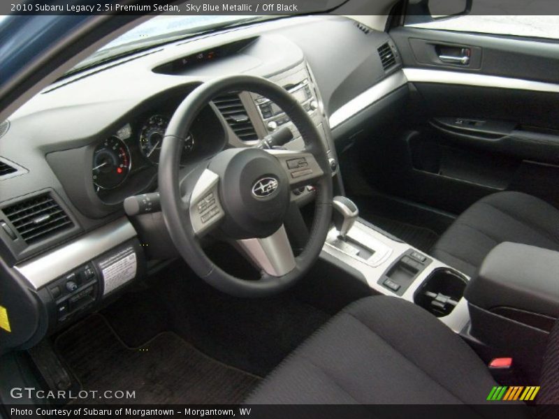 Off Black Interior - 2010 Legacy 2.5i Premium Sedan 