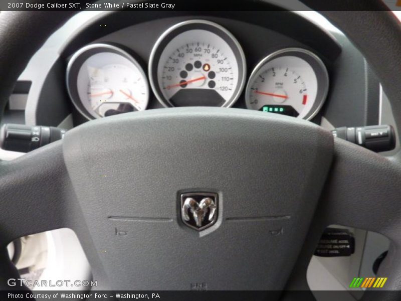 Stone White / Pastel Slate Gray 2007 Dodge Caliber SXT