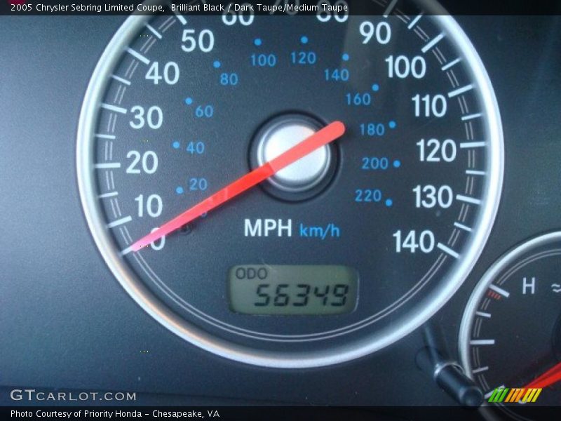 Brilliant Black / Dark Taupe/Medium Taupe 2005 Chrysler Sebring Limited Coupe