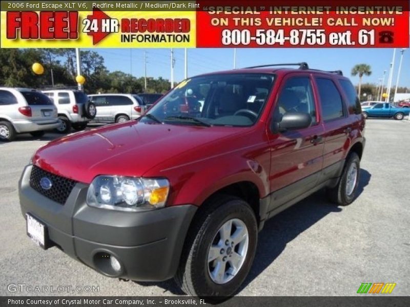 Redfire Metallic / Medium/Dark Flint 2006 Ford Escape XLT V6