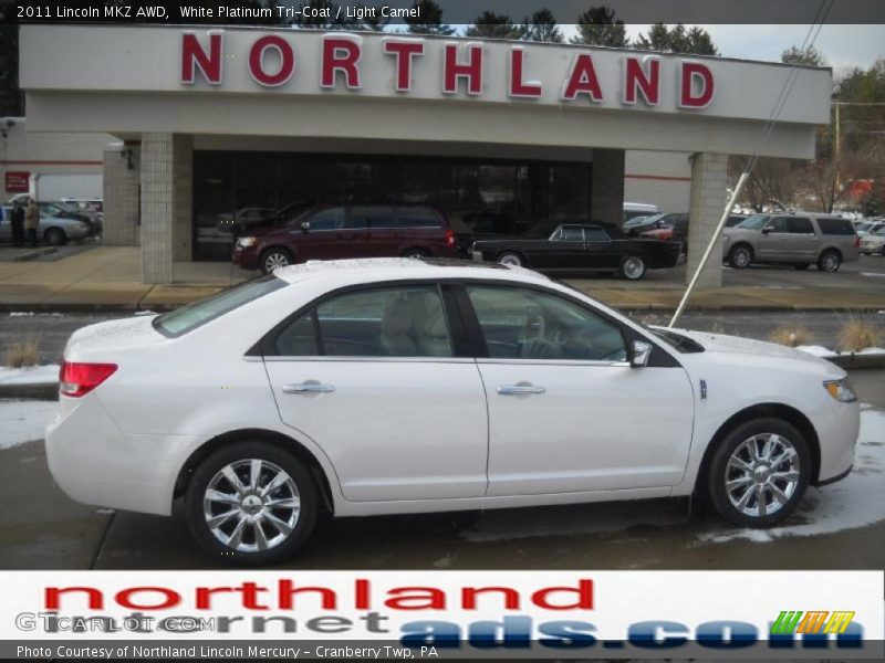 White Platinum Tri-Coat / Light Camel 2011 Lincoln MKZ AWD