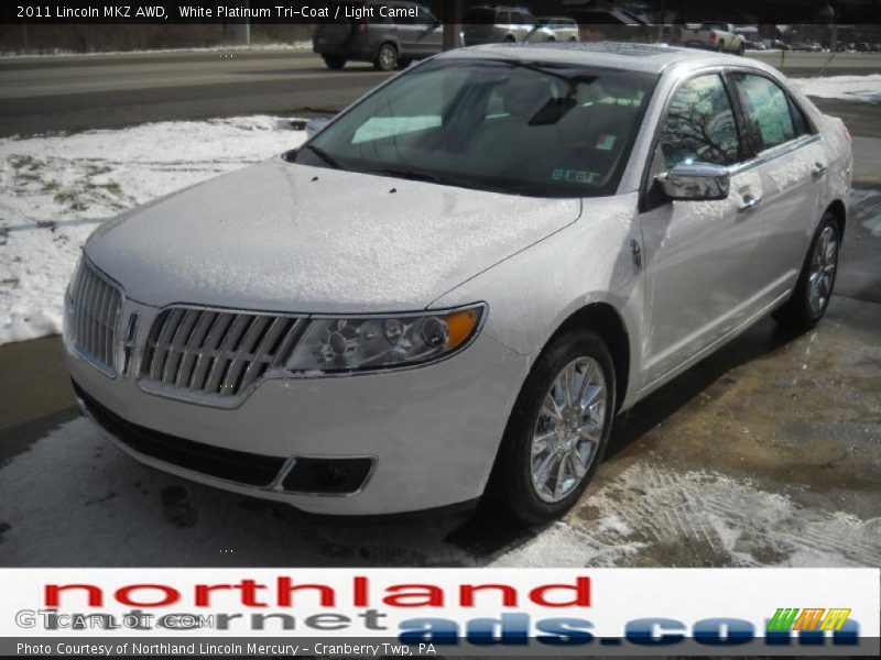 White Platinum Tri-Coat / Light Camel 2011 Lincoln MKZ AWD
