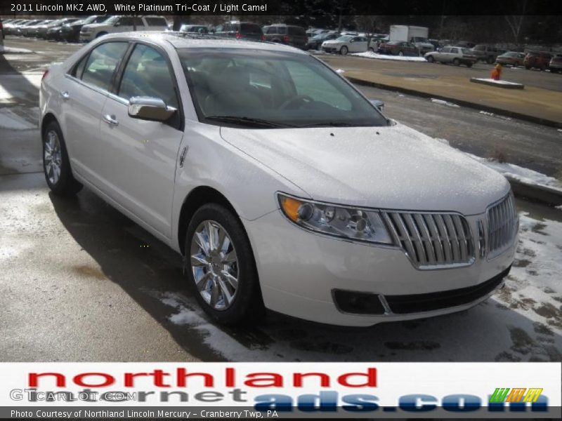 White Platinum Tri-Coat / Light Camel 2011 Lincoln MKZ AWD