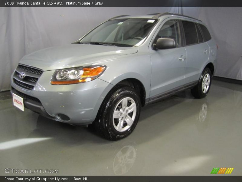 Platinum Sage / Gray 2009 Hyundai Santa Fe GLS 4WD