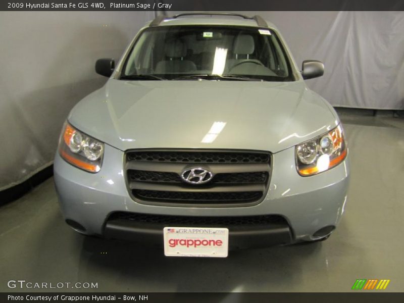 Platinum Sage / Gray 2009 Hyundai Santa Fe GLS 4WD