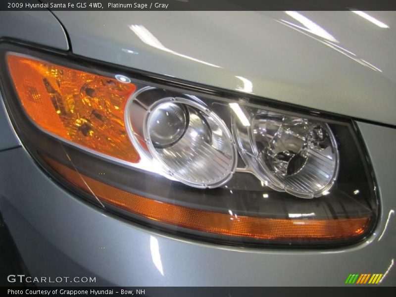 Platinum Sage / Gray 2009 Hyundai Santa Fe GLS 4WD