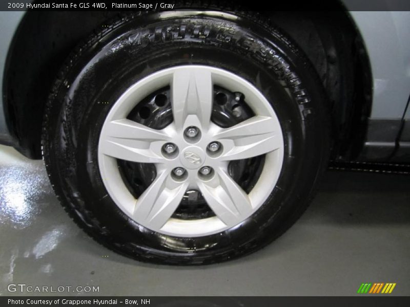 Platinum Sage / Gray 2009 Hyundai Santa Fe GLS 4WD
