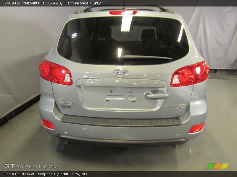 Platinum Sage / Gray 2009 Hyundai Santa Fe GLS 4WD