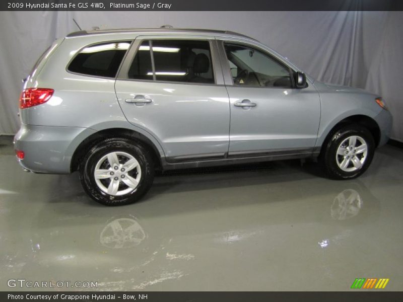Platinum Sage / Gray 2009 Hyundai Santa Fe GLS 4WD