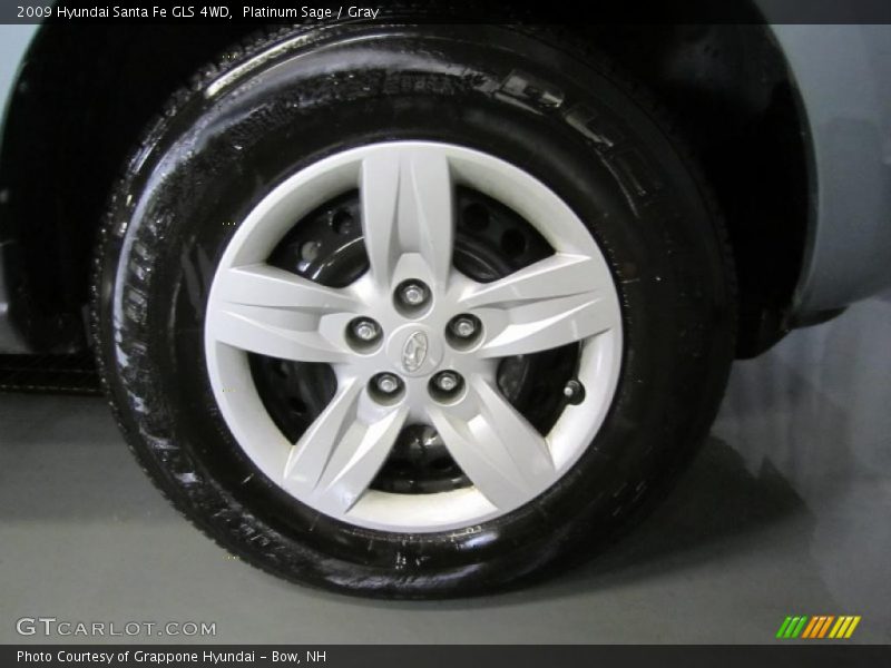 Platinum Sage / Gray 2009 Hyundai Santa Fe GLS 4WD