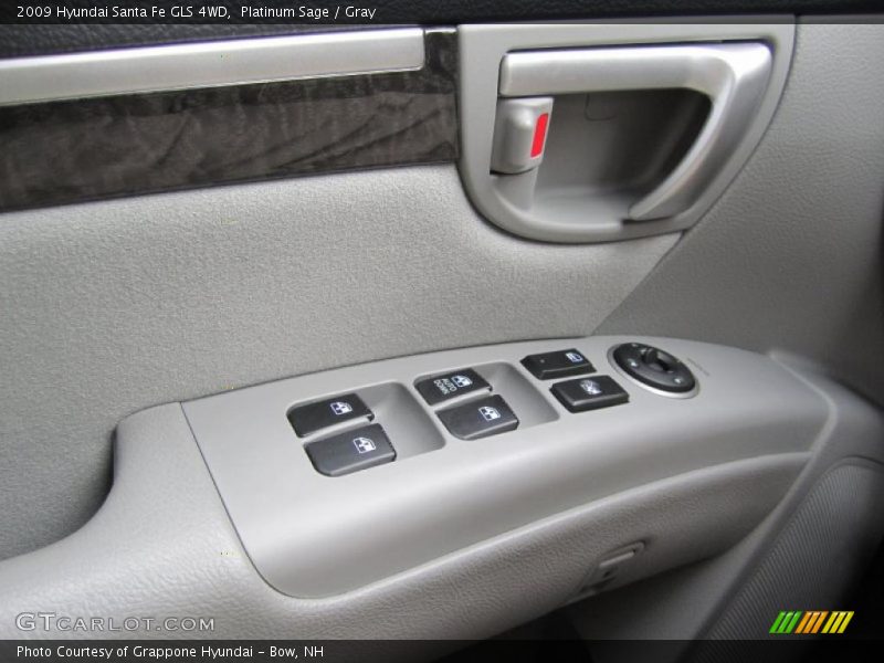 Platinum Sage / Gray 2009 Hyundai Santa Fe GLS 4WD