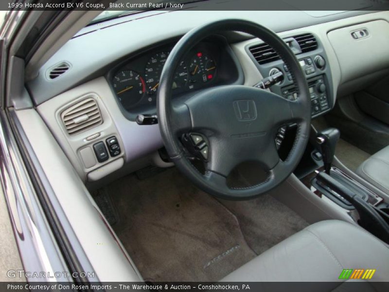Black Currant Pearl / Ivory 1999 Honda Accord EX V6 Coupe