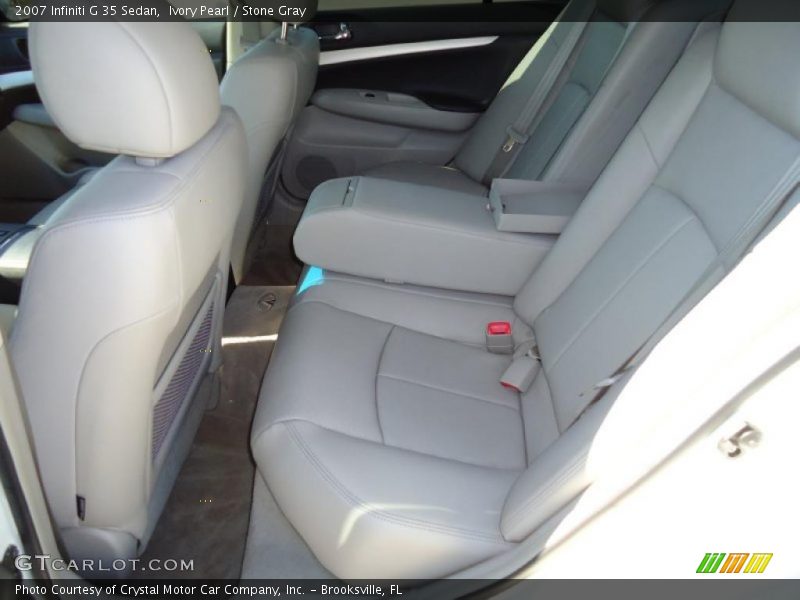 Ivory Pearl / Stone Gray 2007 Infiniti G 35 Sedan