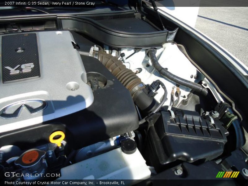 Ivory Pearl / Stone Gray 2007 Infiniti G 35 Sedan