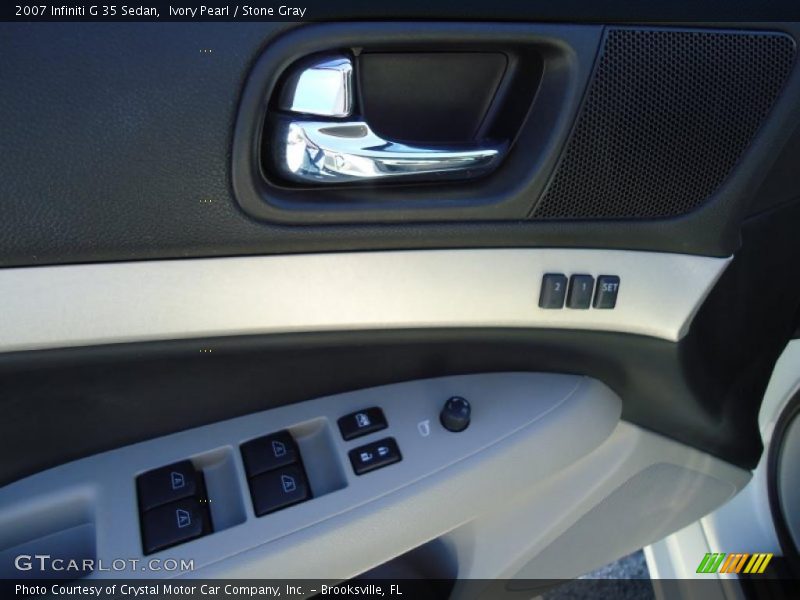 Ivory Pearl / Stone Gray 2007 Infiniti G 35 Sedan