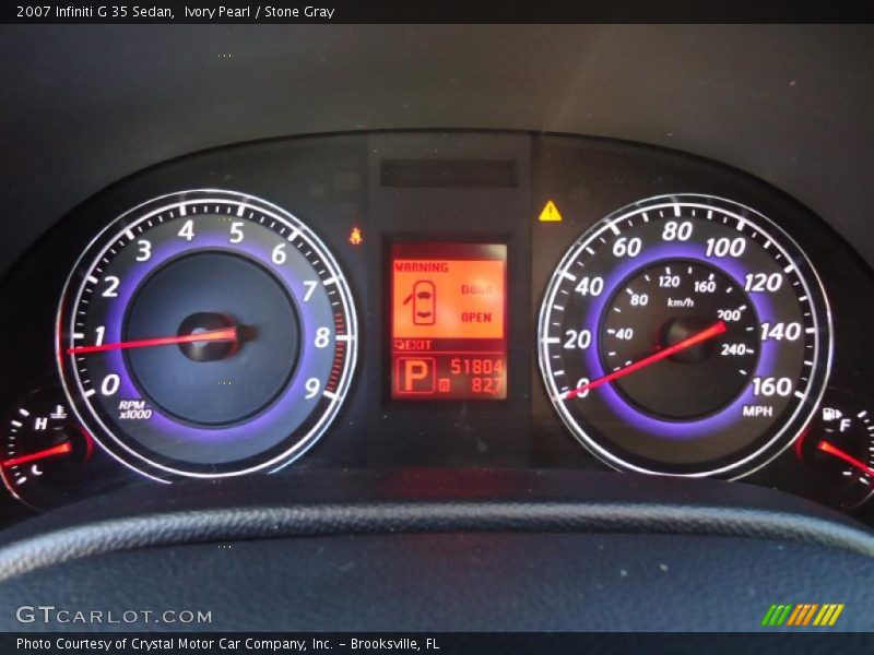 Ivory Pearl / Stone Gray 2007 Infiniti G 35 Sedan