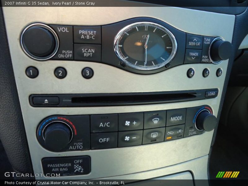 Ivory Pearl / Stone Gray 2007 Infiniti G 35 Sedan