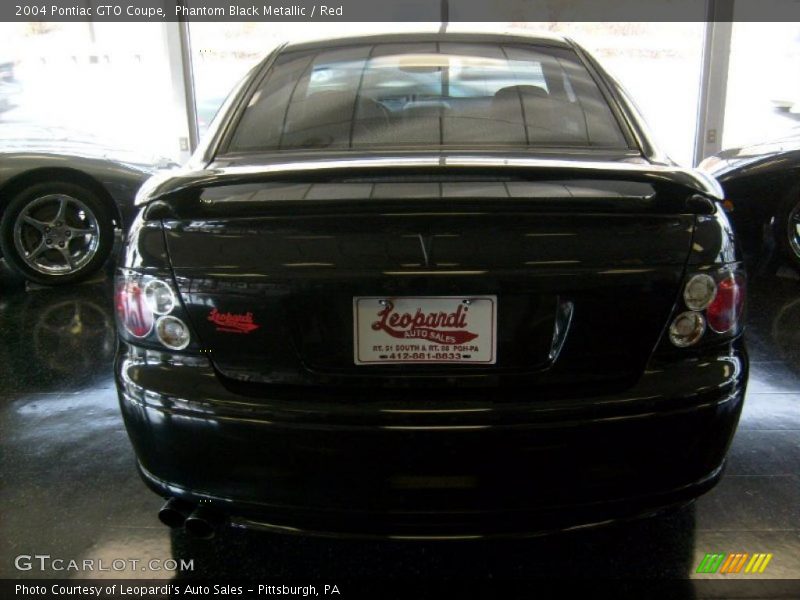 Phantom Black Metallic / Red 2004 Pontiac GTO Coupe