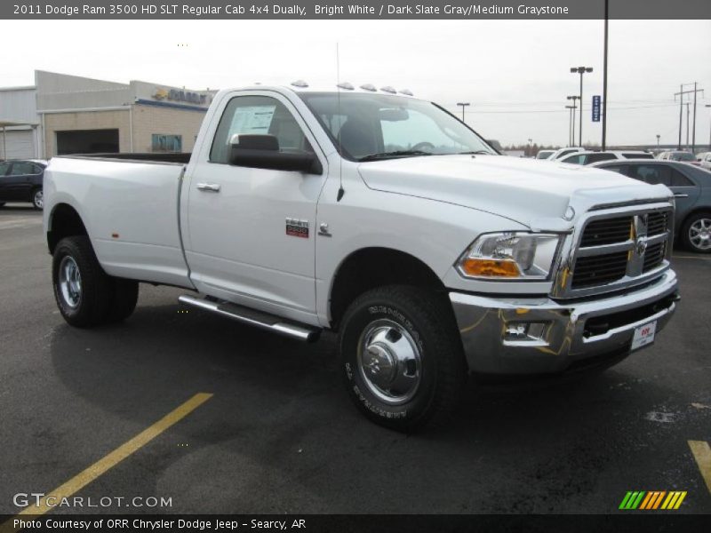 Bright White / Dark Slate Gray/Medium Graystone 2011 Dodge Ram 3500 HD SLT Regular Cab 4x4 Dually