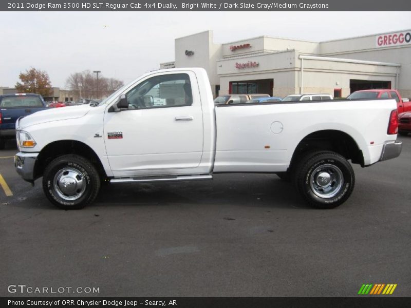 Bright White / Dark Slate Gray/Medium Graystone 2011 Dodge Ram 3500 HD SLT Regular Cab 4x4 Dually