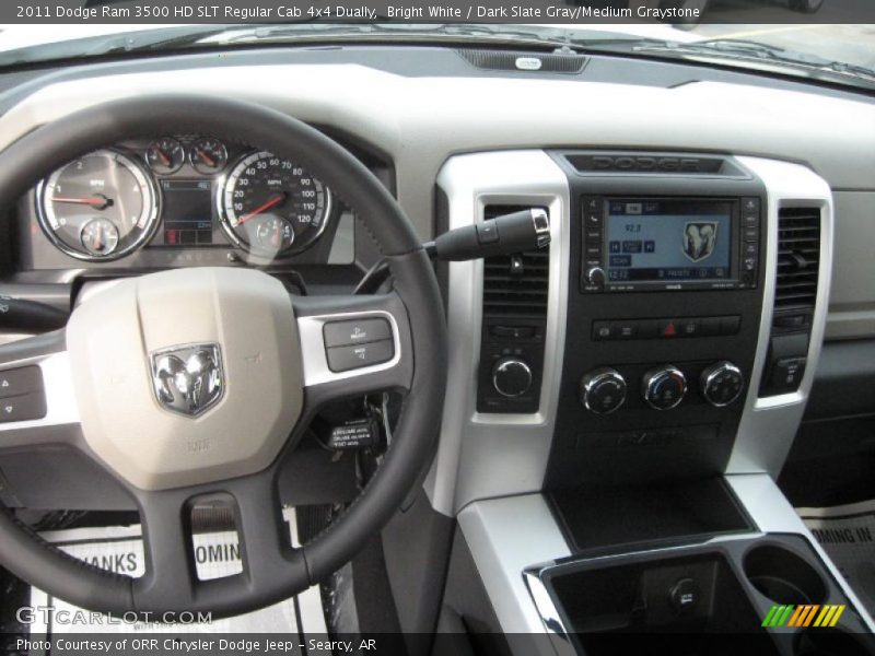 Bright White / Dark Slate Gray/Medium Graystone 2011 Dodge Ram 3500 HD SLT Regular Cab 4x4 Dually