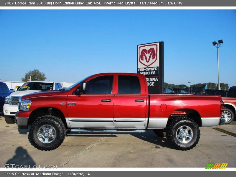 Inferno Red Crystal Pearl / Medium Slate Gray 2007 Dodge Ram 2500 Big Horn Edition Quad Cab 4x4