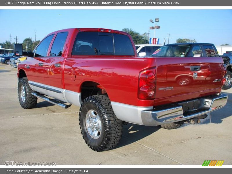  2007 Ram 2500 Big Horn Edition Quad Cab 4x4 Inferno Red Crystal Pearl