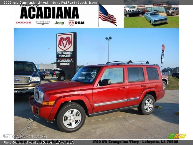 Inferno Red Pearl / Saddle Brown 2006 Jeep Commander Limited