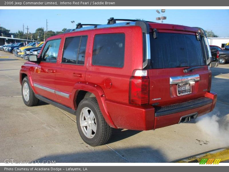 Inferno Red Pearl / Saddle Brown 2006 Jeep Commander Limited