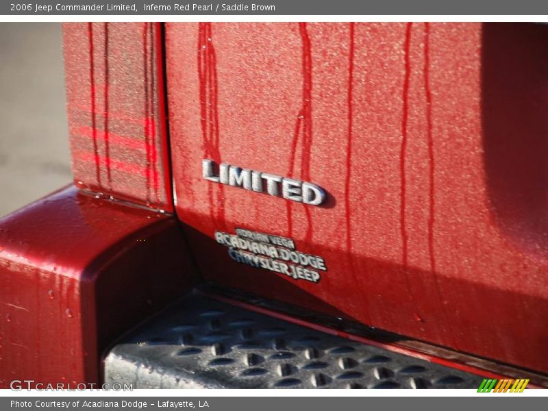 Inferno Red Pearl / Saddle Brown 2006 Jeep Commander Limited