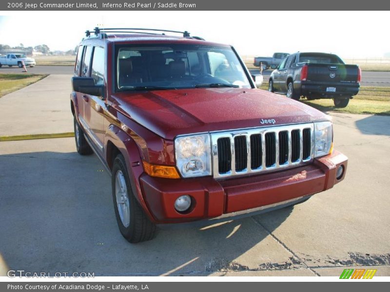 Inferno Red Pearl / Saddle Brown 2006 Jeep Commander Limited