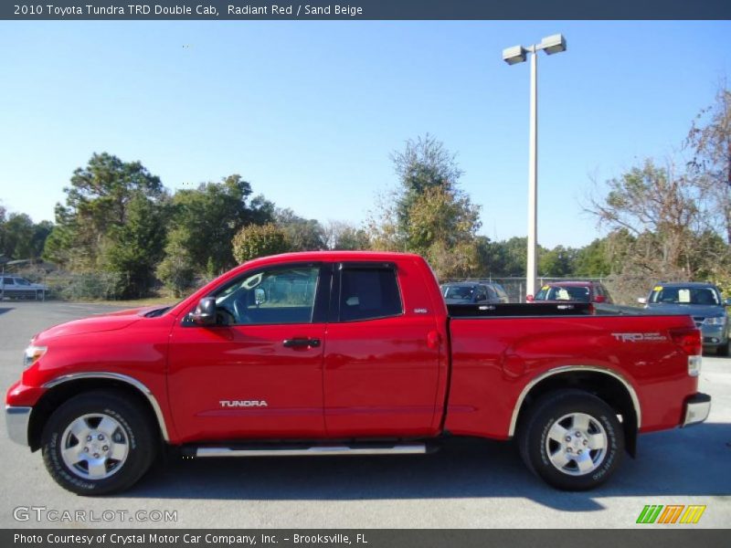 Radiant Red / Sand Beige 2010 Toyota Tundra TRD Double Cab