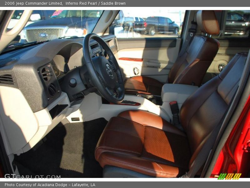 Inferno Red Pearl / Saddle Brown 2006 Jeep Commander Limited