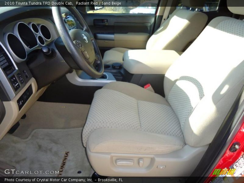 Radiant Red / Sand Beige 2010 Toyota Tundra TRD Double Cab